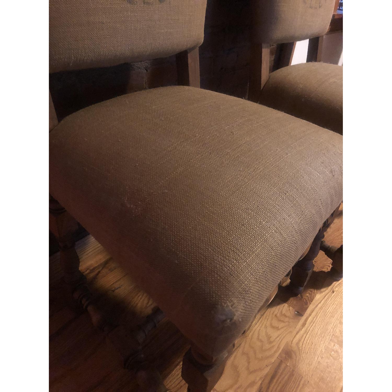Restoration Hardware Burlap English Chairs - image-8