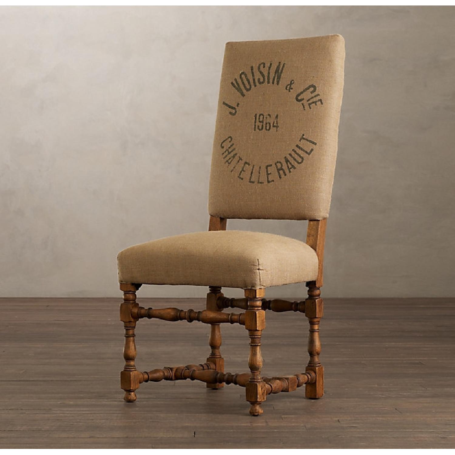 Restoration Hardware Burlap English Chairs - image-11