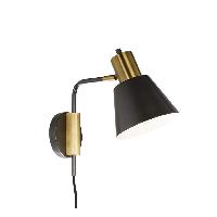 Cylinder Task Wall Lights in Antique Brass