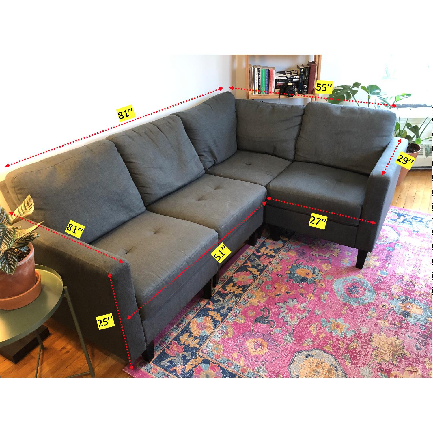 Ikea 4 Piece Sectional Sofa - image-5