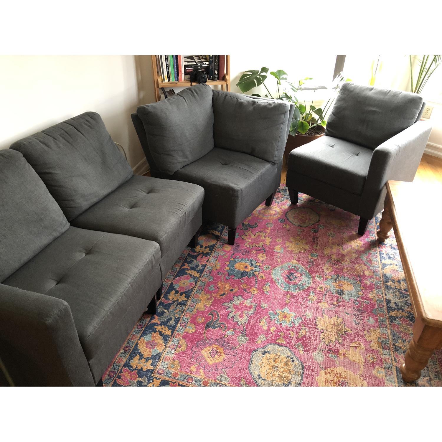 Ikea 4 Piece Sectional Sofa - image-6