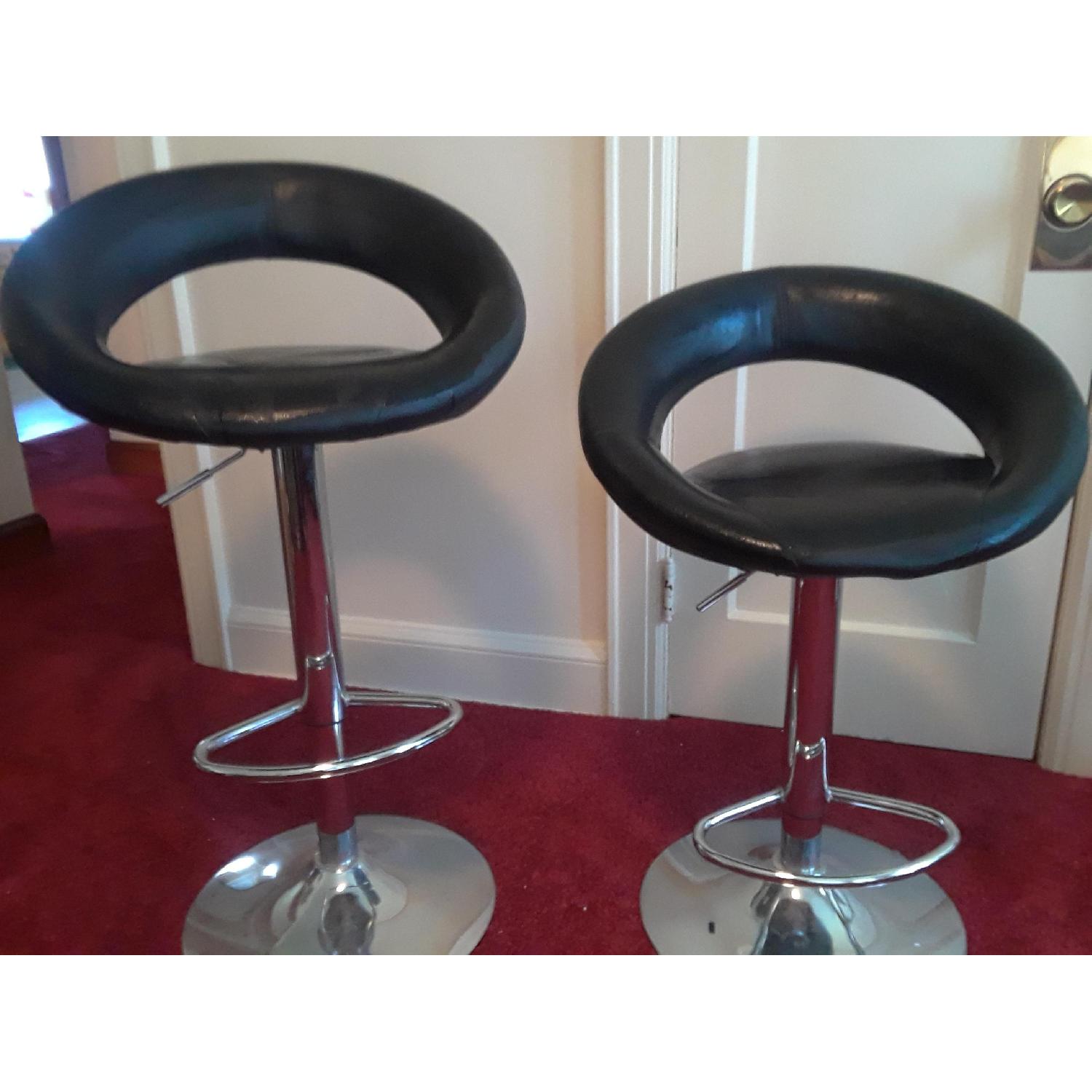 Vintage 1970s Faux Leather Bar Stools - image-2