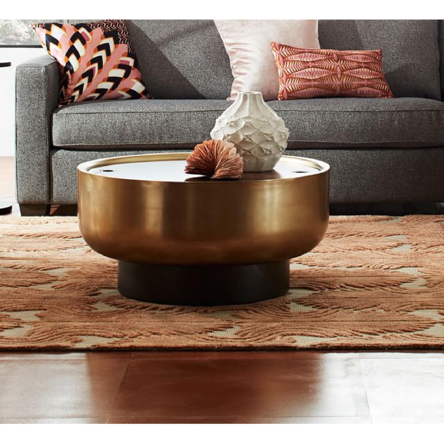 West Elm Drum Storage Coffee Table AptDeco