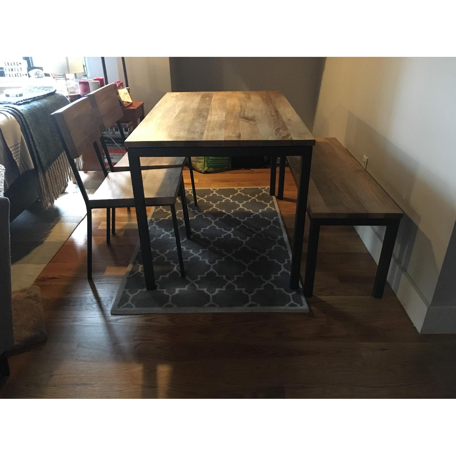 West Elm Mango Wood 4-Piece Dining Set - image-1