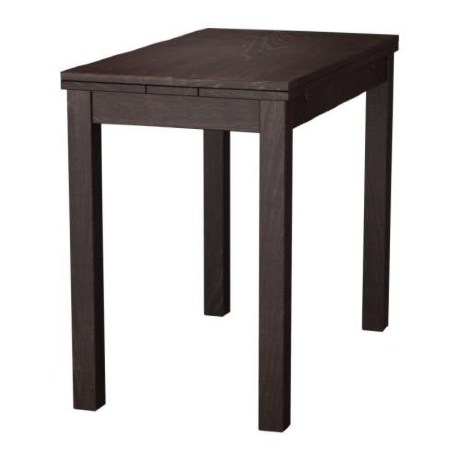Ikea Black Expandable Dining Table - image-0