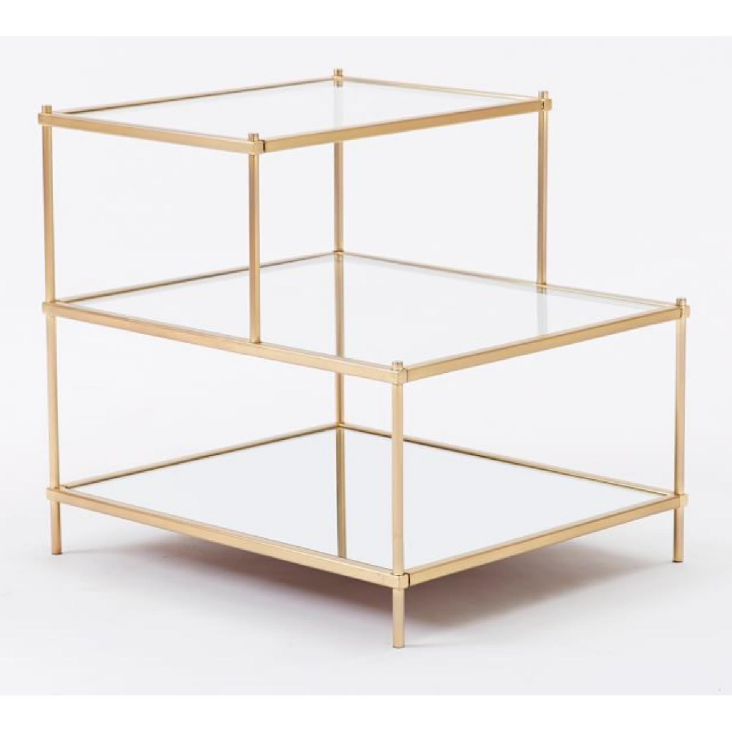 West Elm Terrace Glass & Metal Side Table - image-1