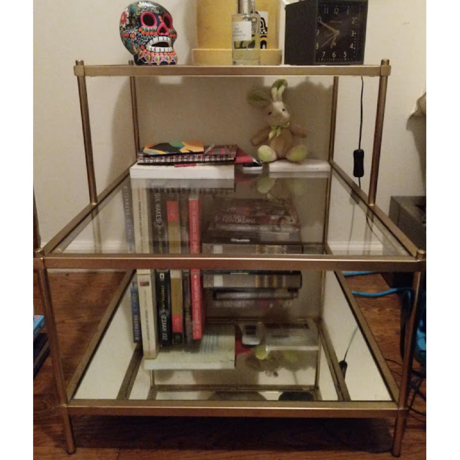 West Elm Terrace Glass & Metal Side Table - image-2