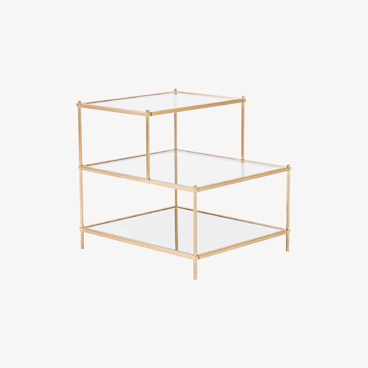 West Elm Terrace Glass & Metal Side Table - image-0
