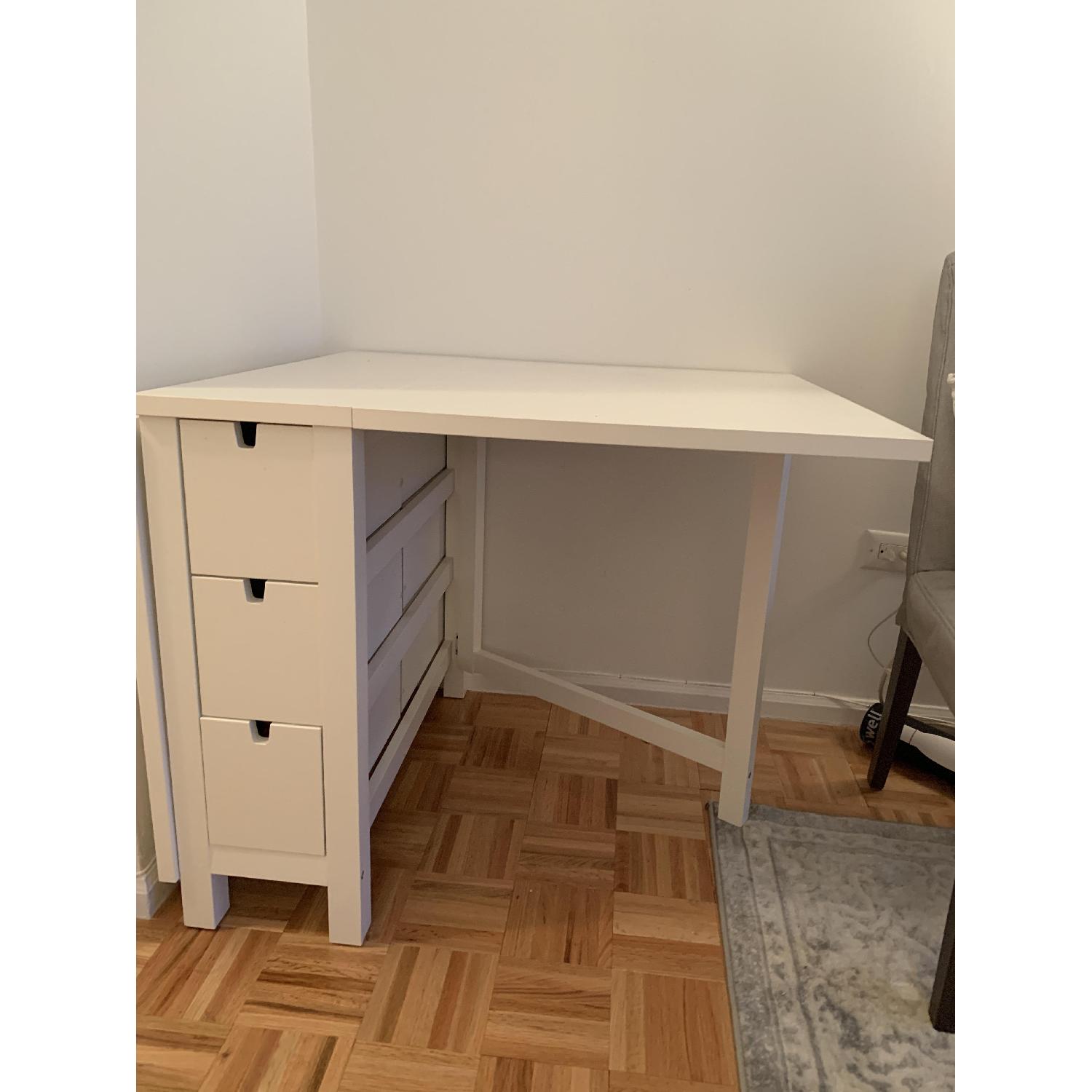 Ikea Norden Drop Leaf Dining Table w/ Storage - image-1