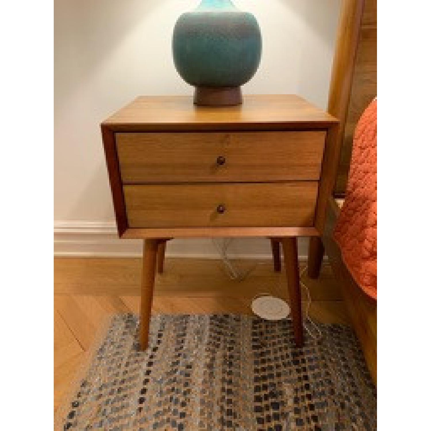 West Elm Mid-century Nightstands in Acorn - image-1