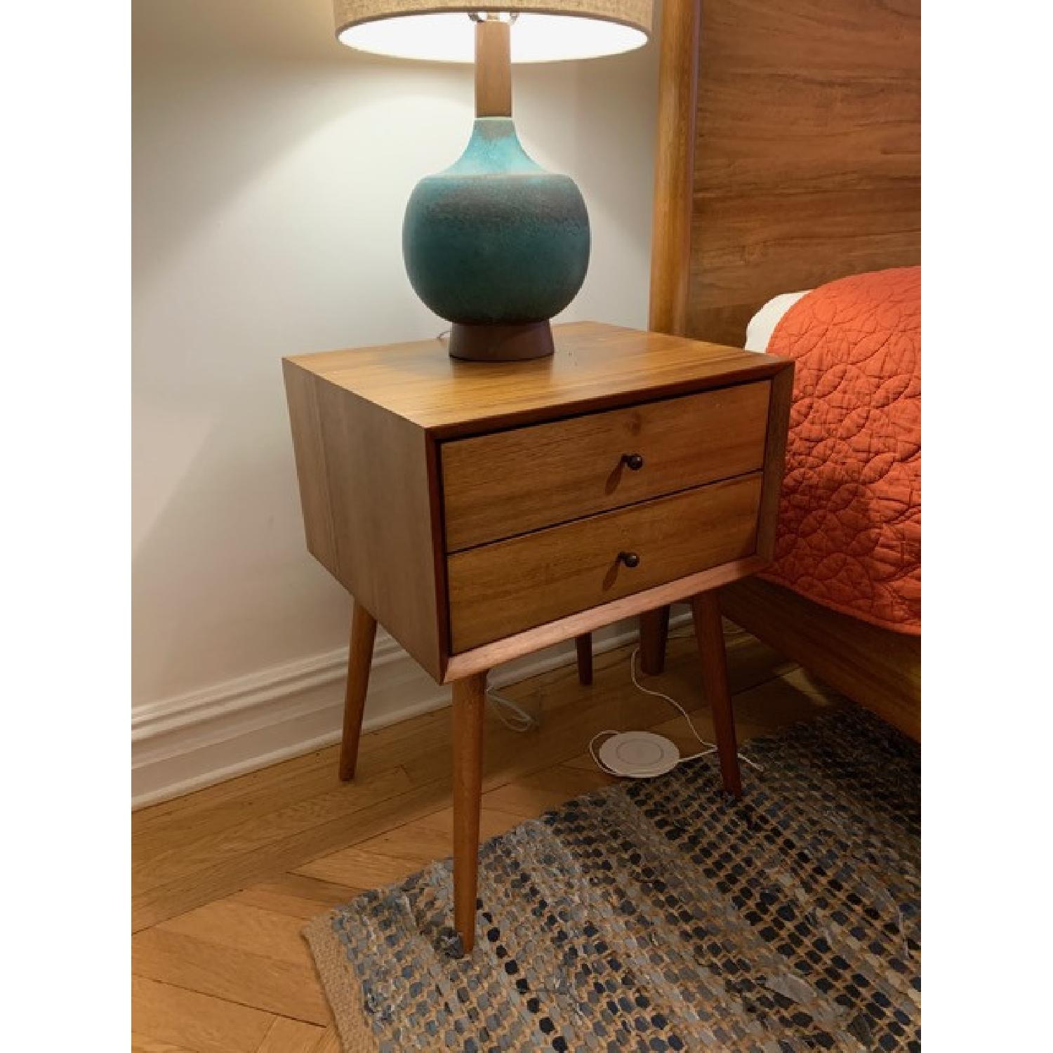 West Elm Mid-century Nightstands in Acorn - image-4