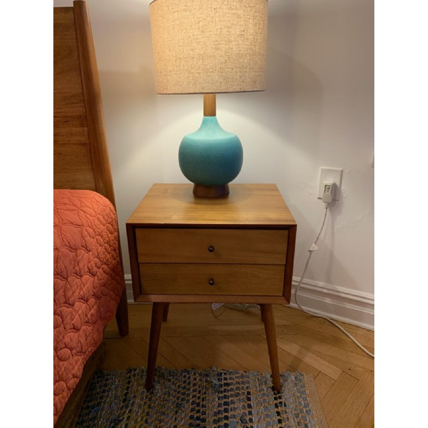 West Elm Mid-century Nightstands in Acorn - image-3