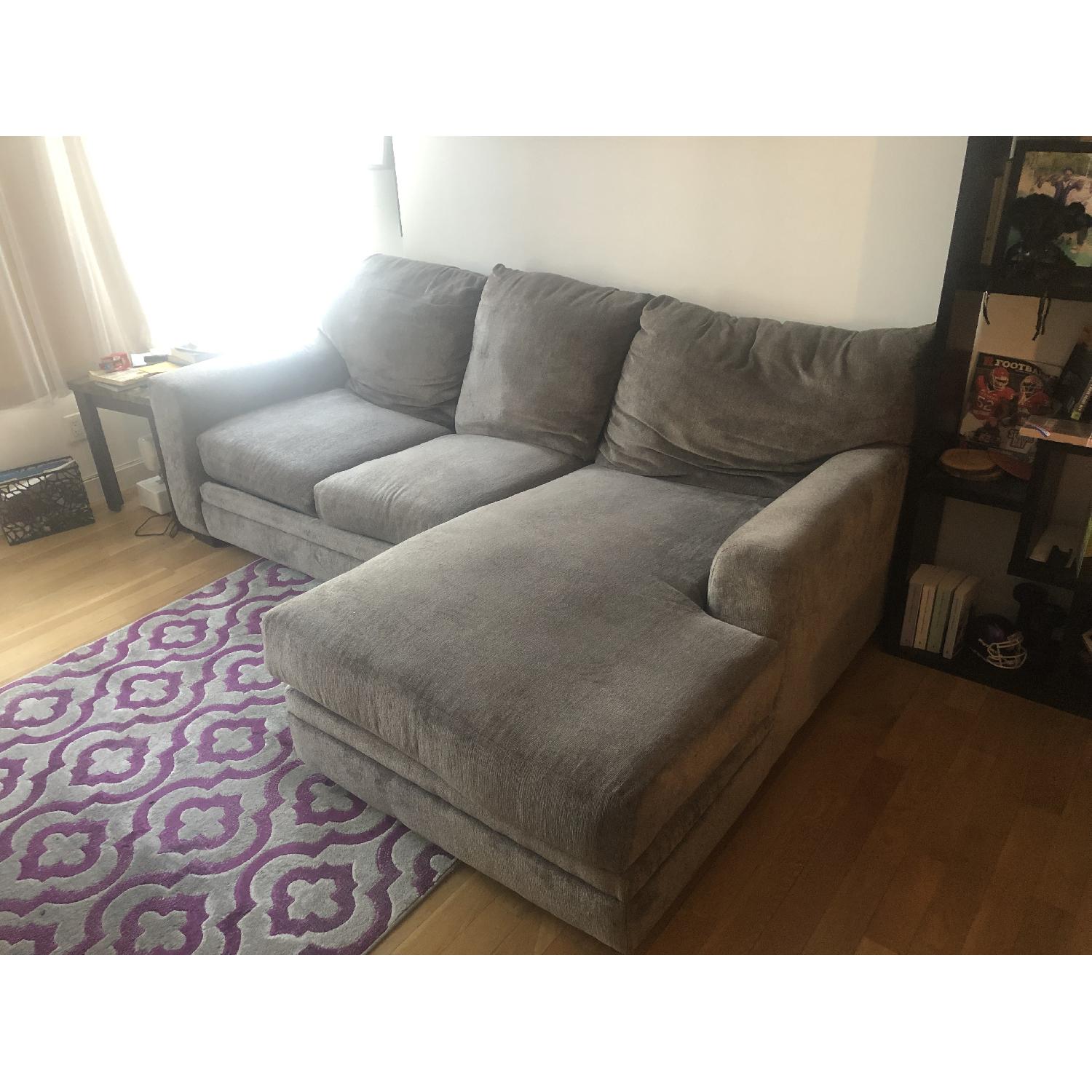 Beige L Shaped 2-Piece Sectional Sofa - image-2