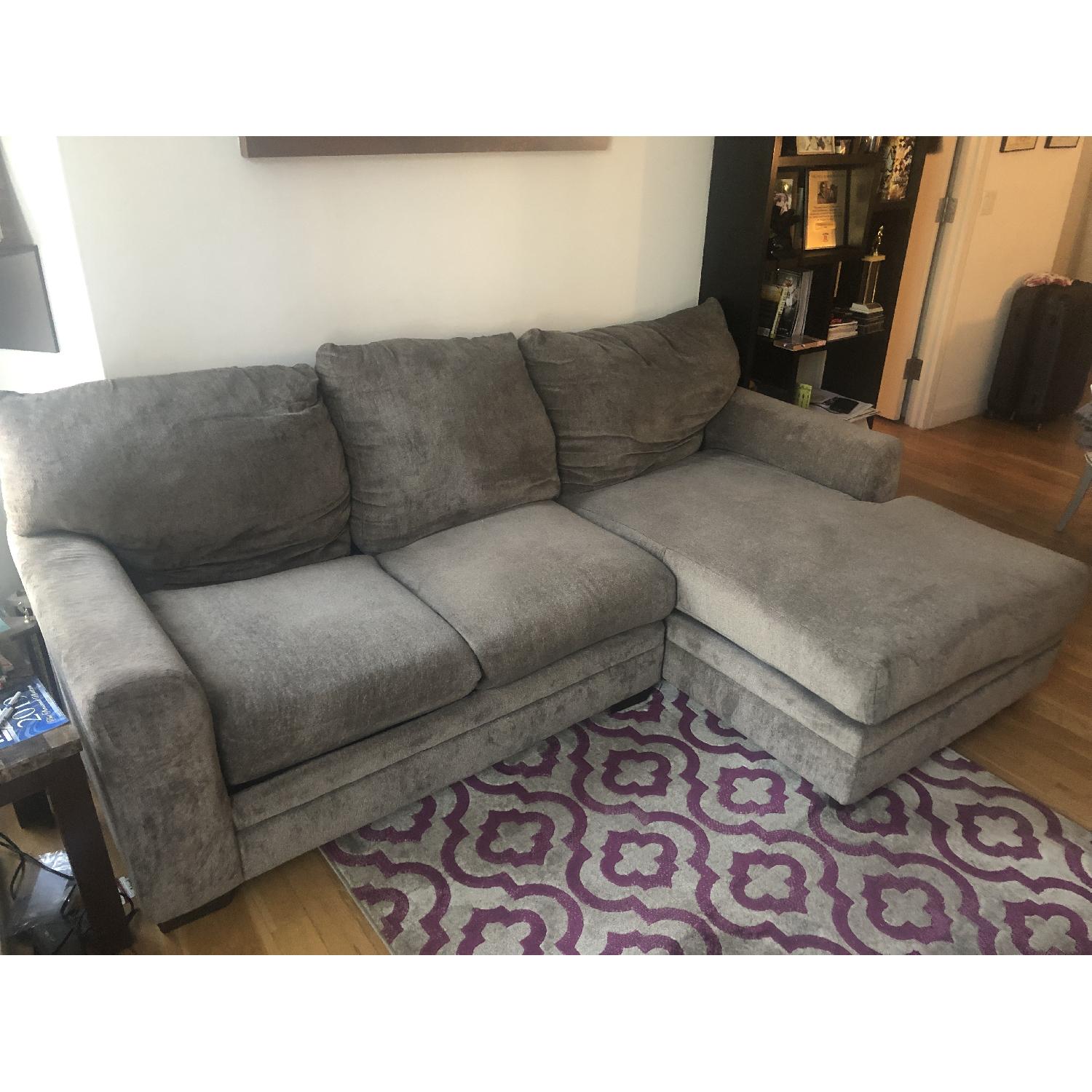 Beige L Shaped 2-Piece Sectional Sofa - image-1