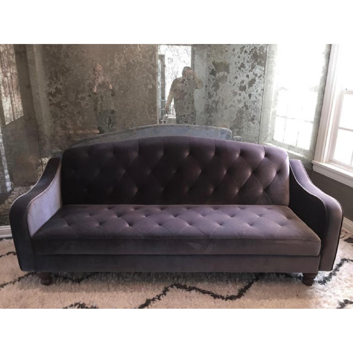 Urban Outfitters Ava Velvet Tufted Sleeper Sofa AptDeco