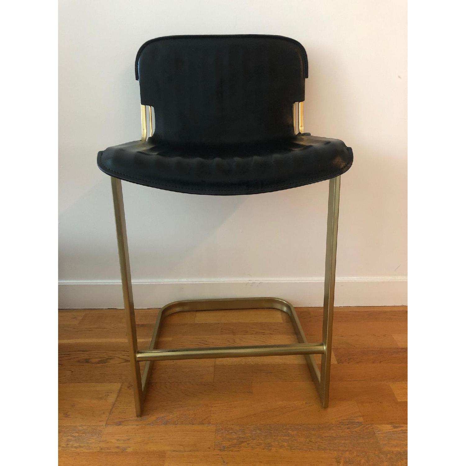CB2 Rake Brass Counter Stools AptDeco