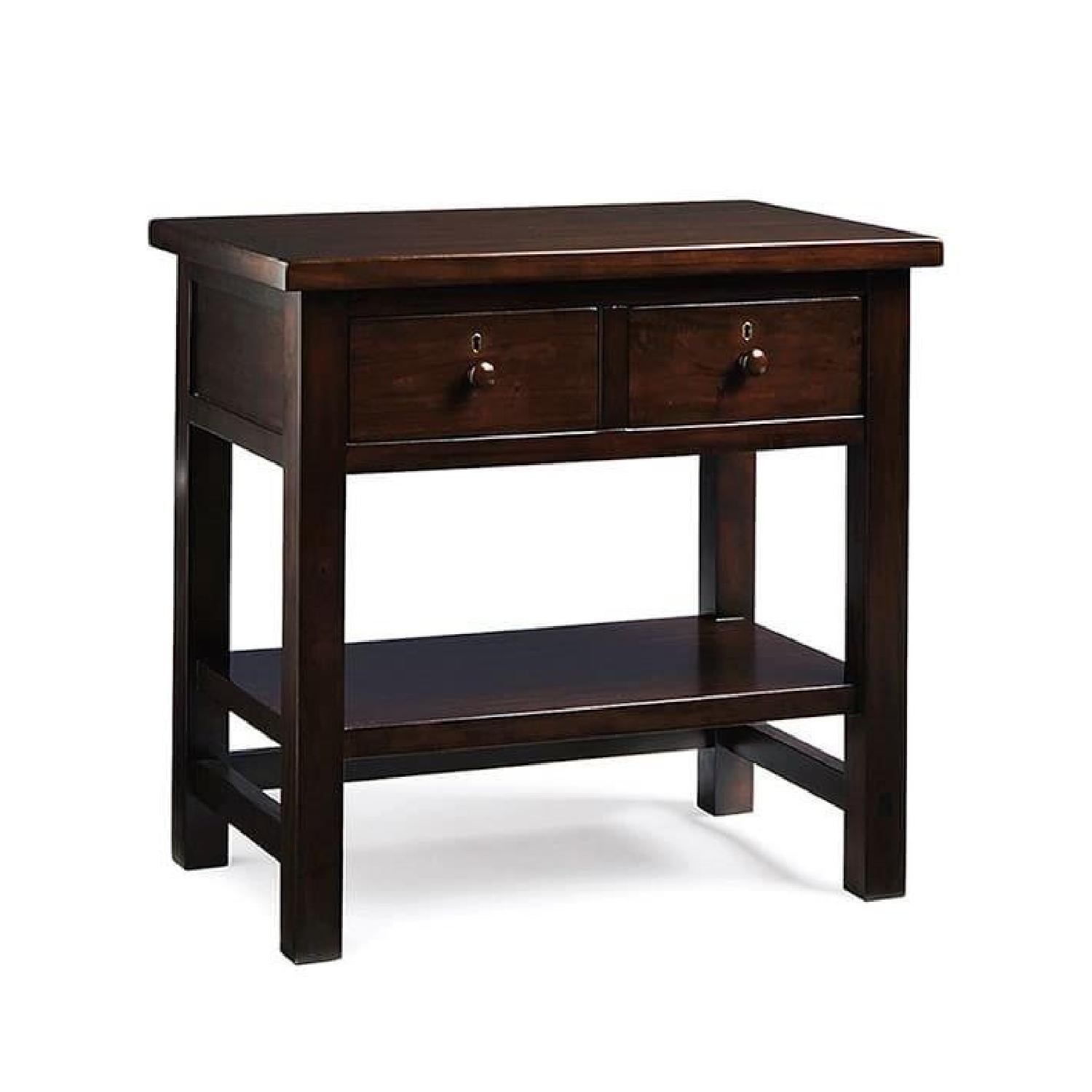 Pottery Barn Farmhouse 2Drawer Side Table AptDeco