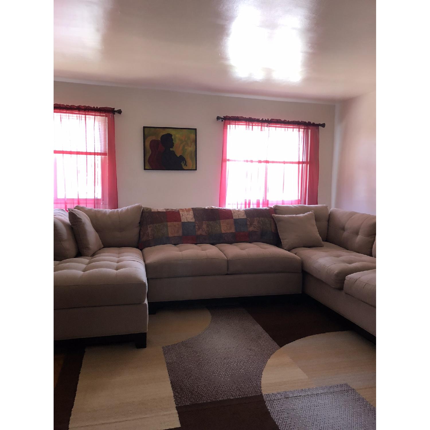 Raymour & Flanigan Cindy Crawford 3 Piece Sectional Sofa - image-1