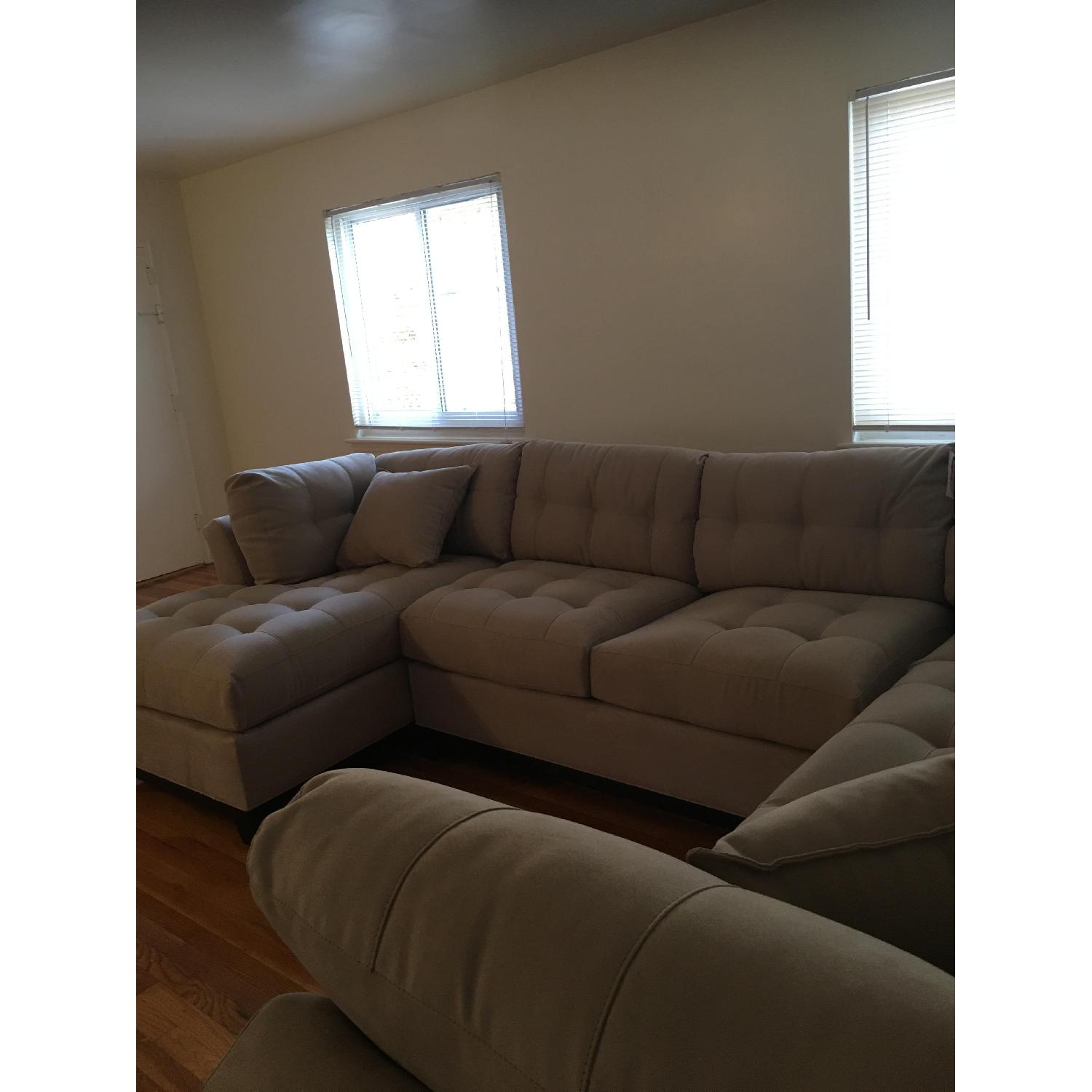 Raymour & Flanigan Cindy Crawford 3 Piece Sectional Sofa - image-3