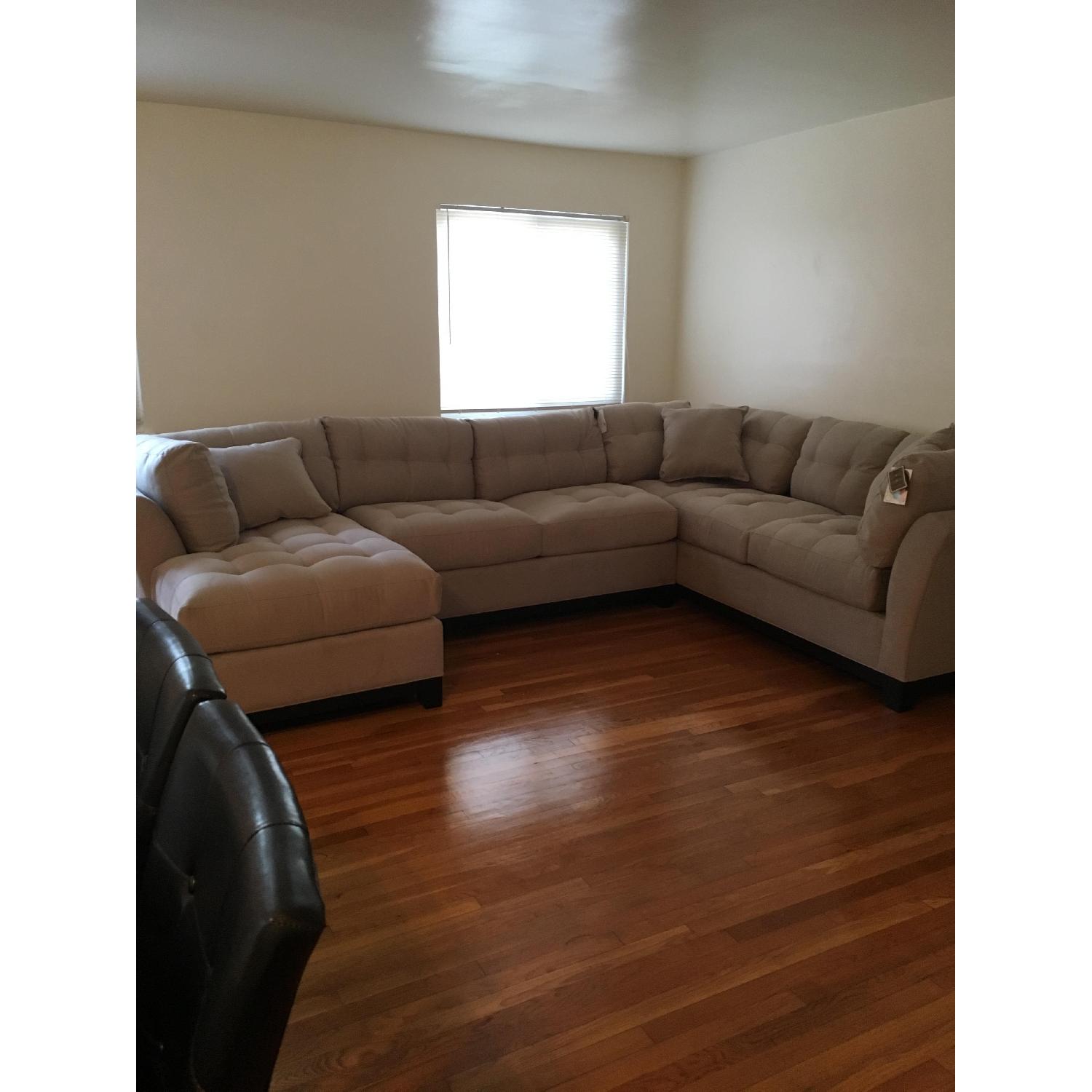 Raymour & Flanigan Cindy Crawford 3 Piece Sectional Sofa - image-4