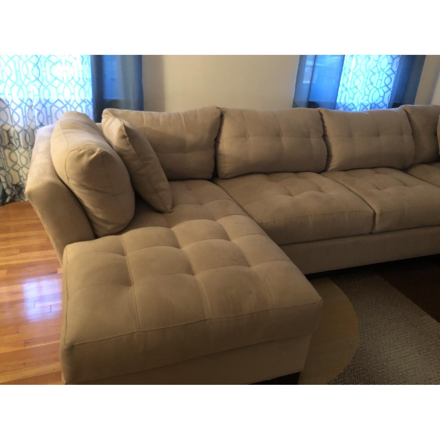 Raymour & Flanigan Cindy Crawford 3 Piece Sectional Sofa - image-8