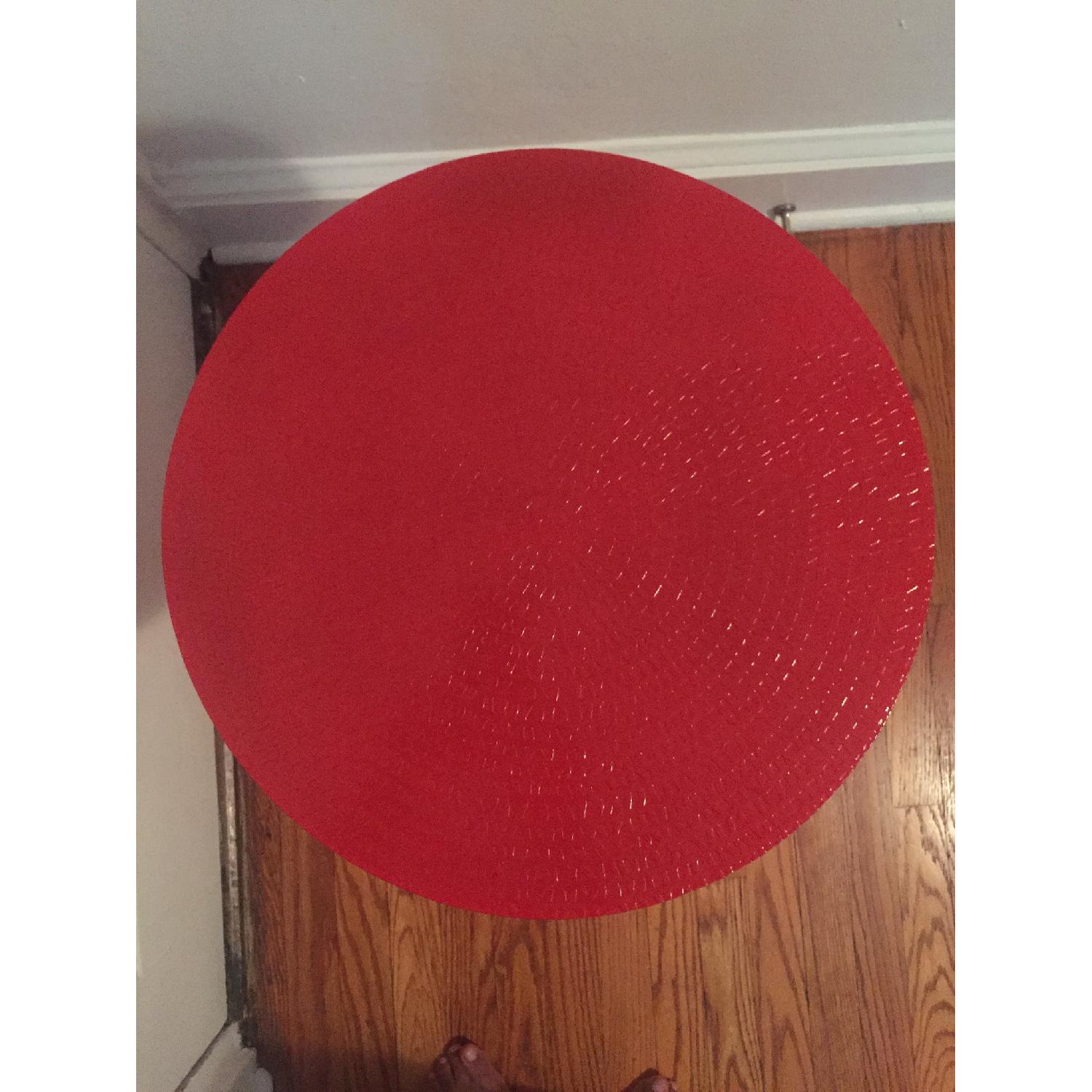 CB2 Red Metal Side Table - image-2
