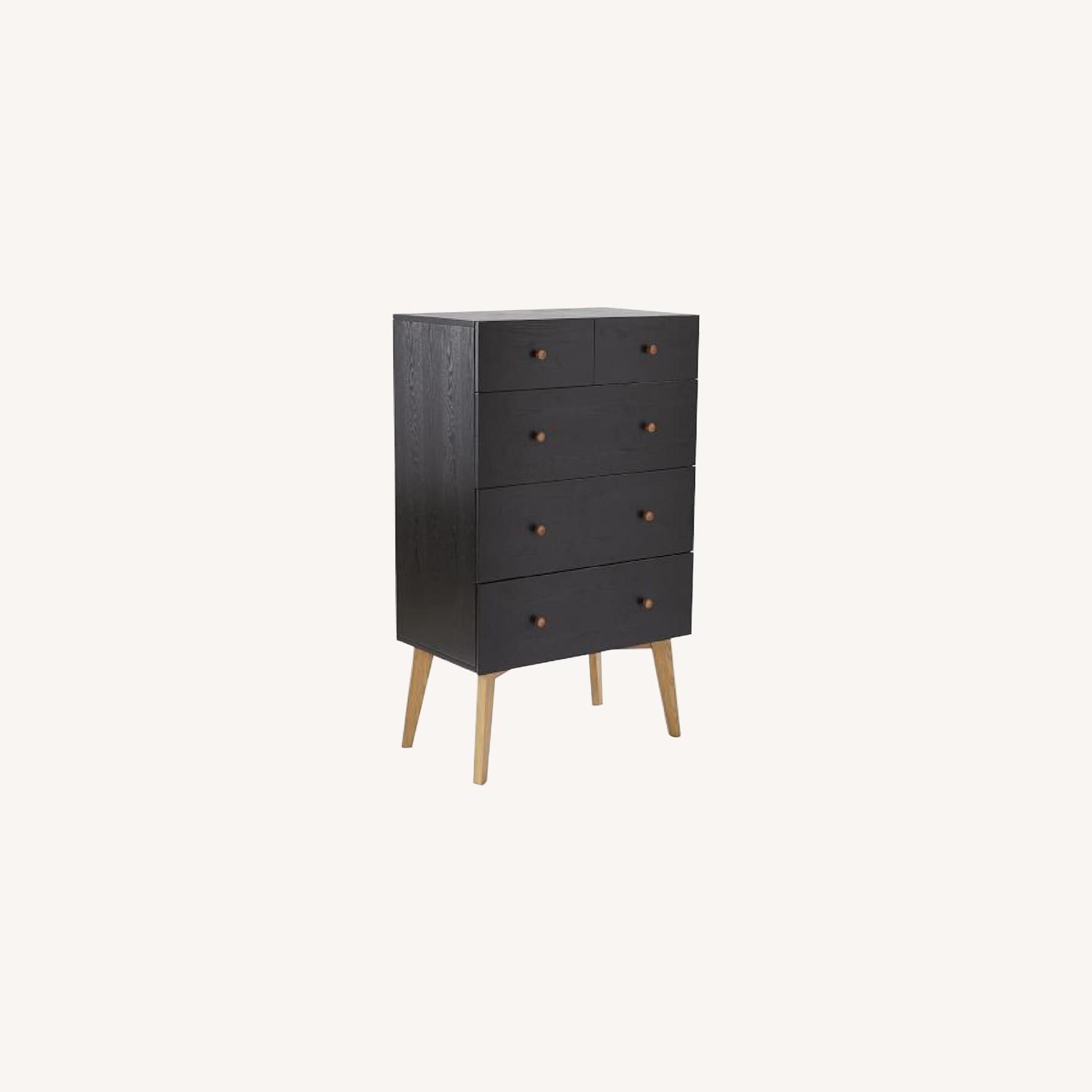 black dress grey suit MCM Dresser with Circle Pattern  DaRosa Creations