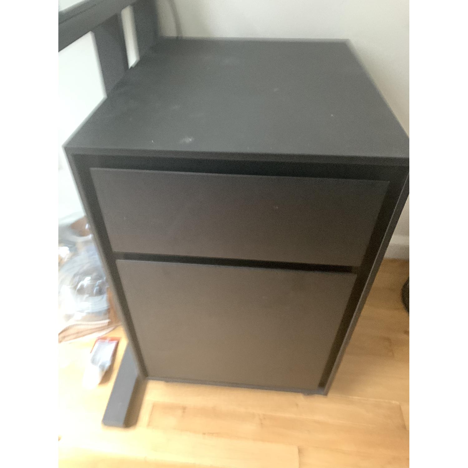 Crate & Barrel Pilsen Graphite 2 Drawer File Cabinet - image-1