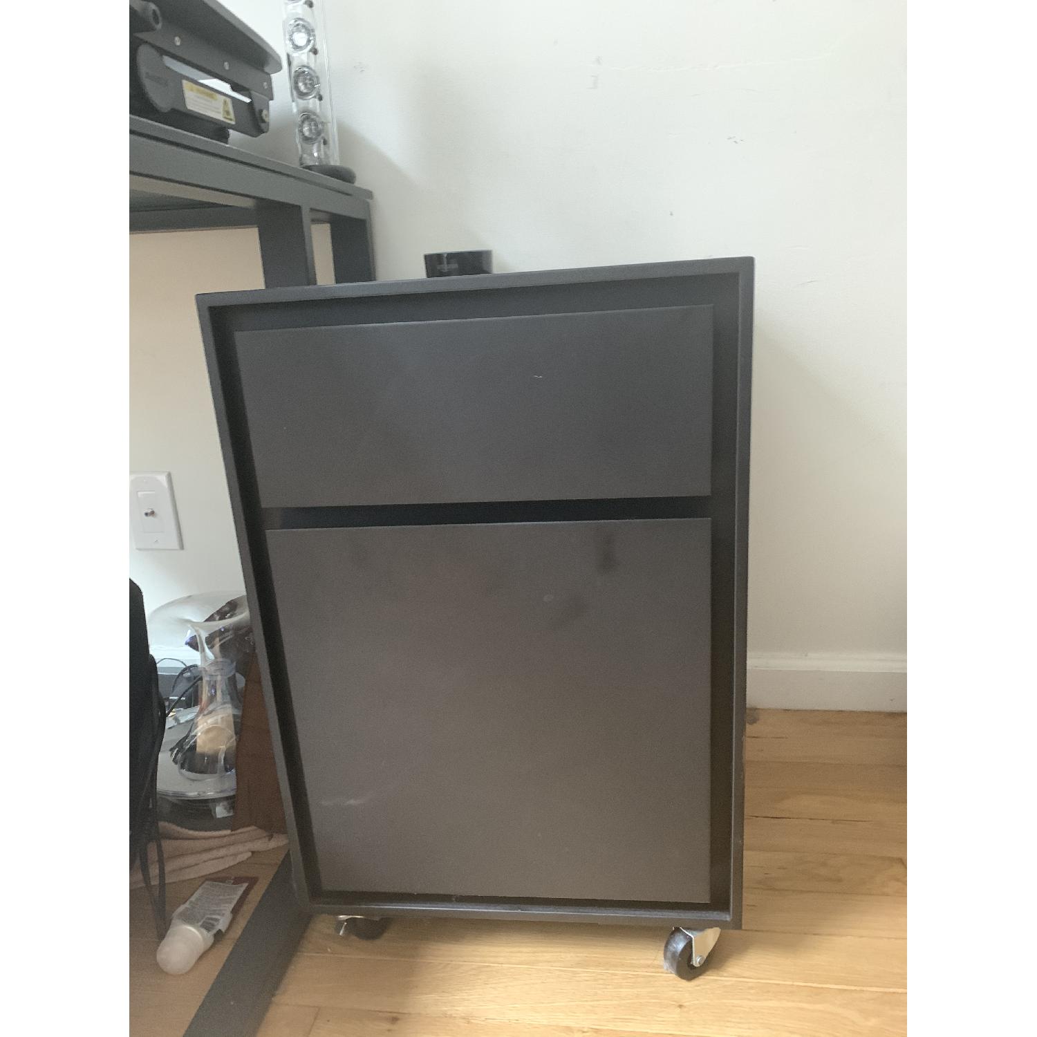 Crate & Barrel Pilsen Graphite 2 Drawer File Cabinet - image-2