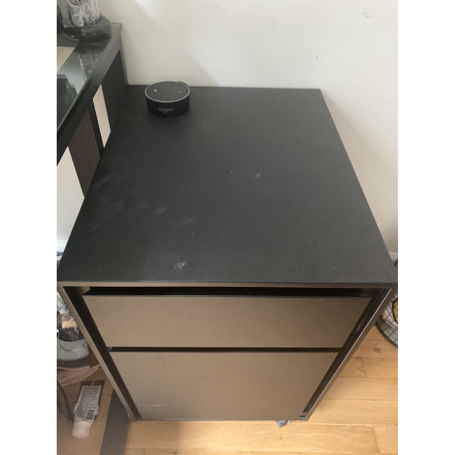 Crate & Barrel Pilsen Graphite 2 Drawer File Cabinet - image-3