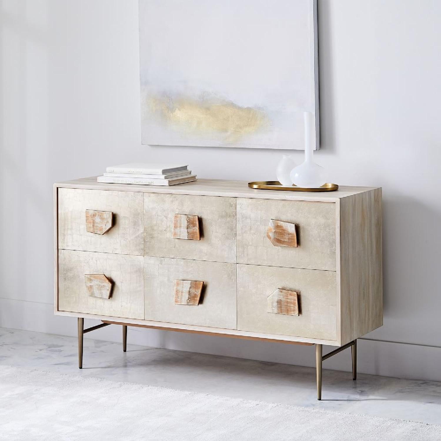 West Elm Roar + Rabbit Light Wood & Gold Jeweled Dresser - image-1