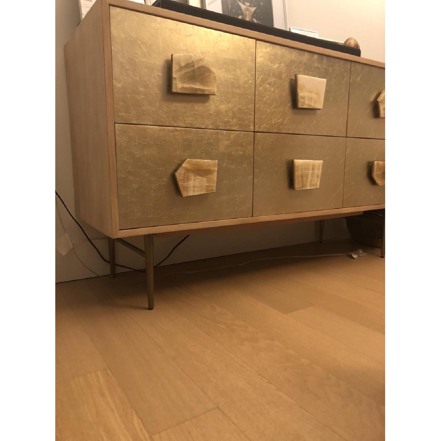 West Elm Roar + Rabbit Light Wood & Gold Jeweled Dresser - image-2