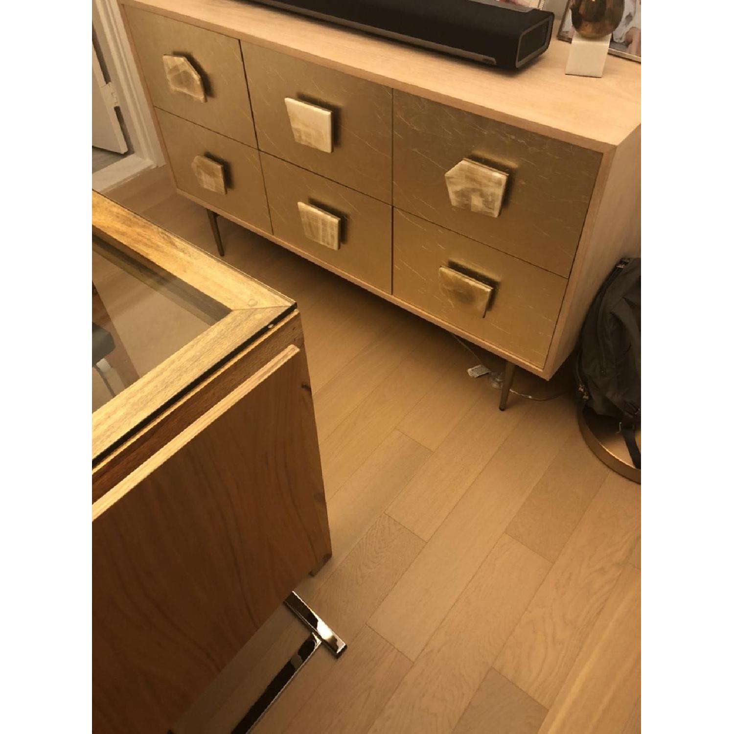 West Elm Roar + Rabbit Light Wood & Gold Jeweled Dresser - image-3