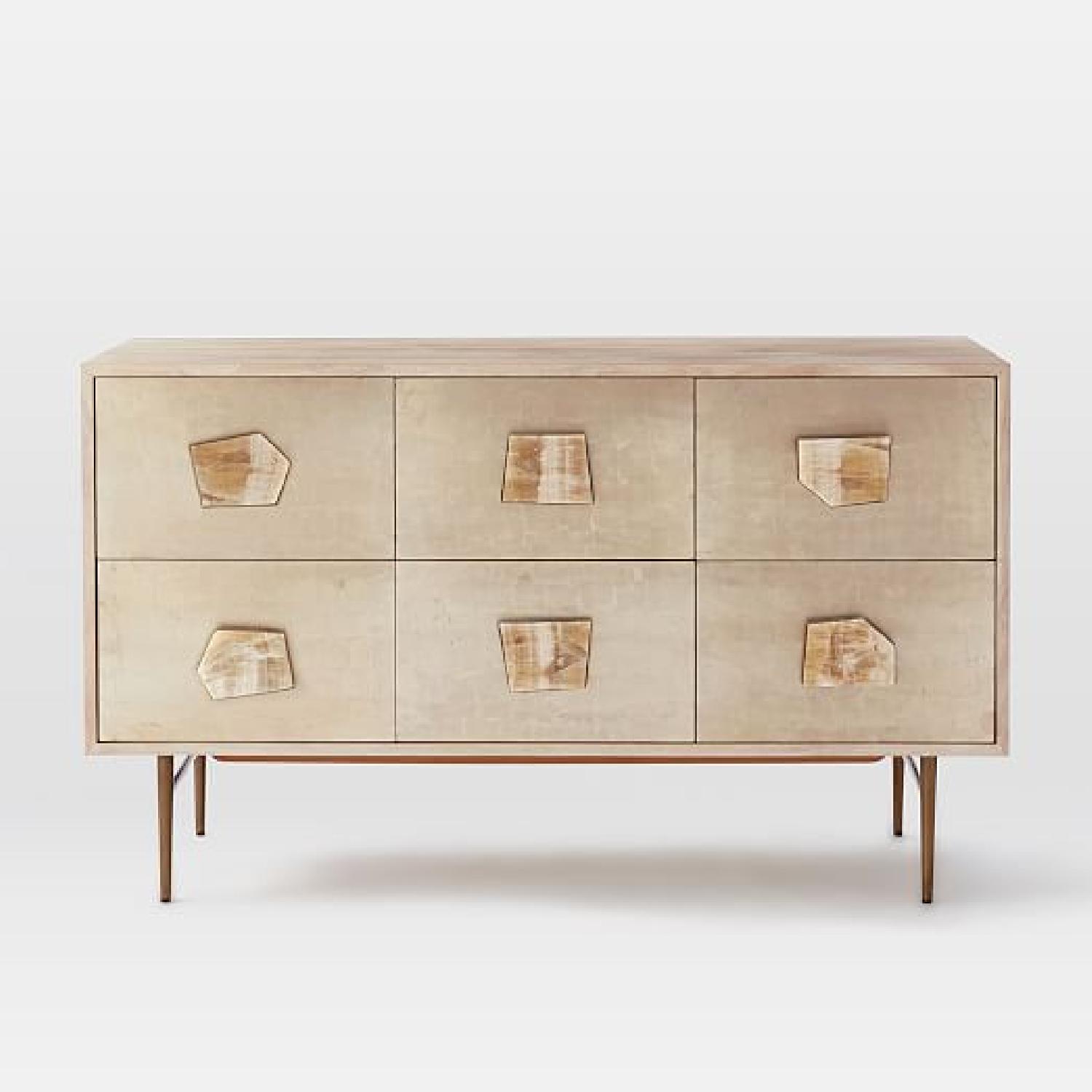 West Elm Roar + Rabbit Light Wood & Gold Jeweled Dresser - image-5