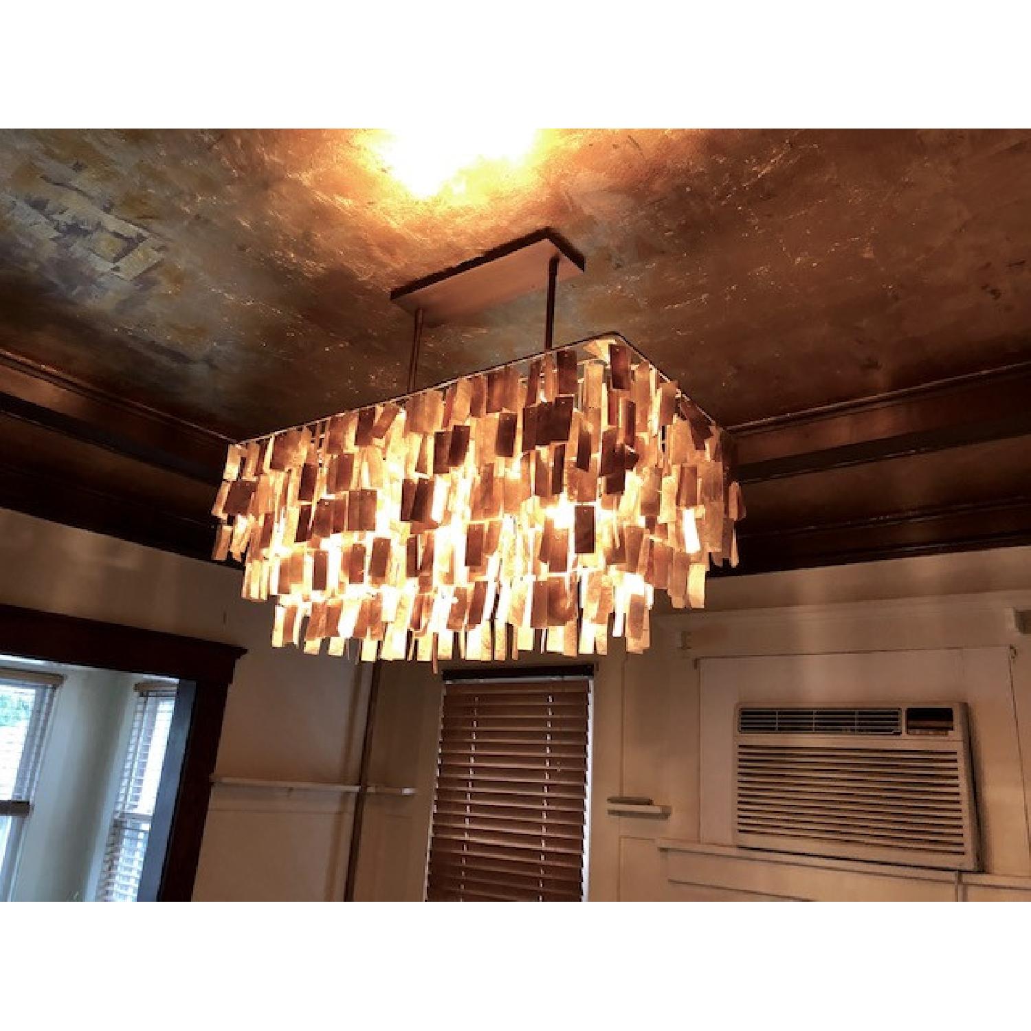 West Elm Capiz Rectangle Chandelier - image-3