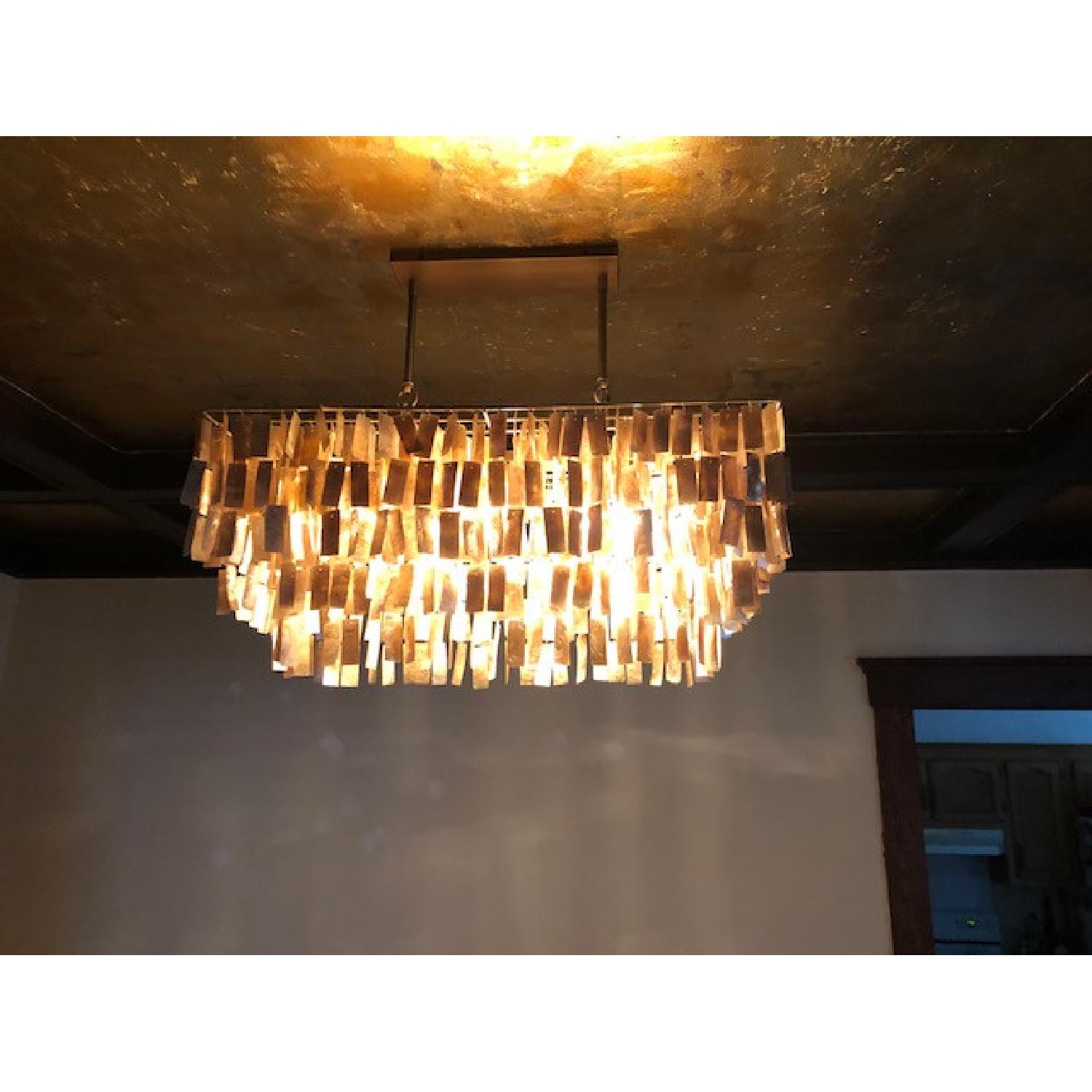West Elm Capiz Rectangle Chandelier - image-4