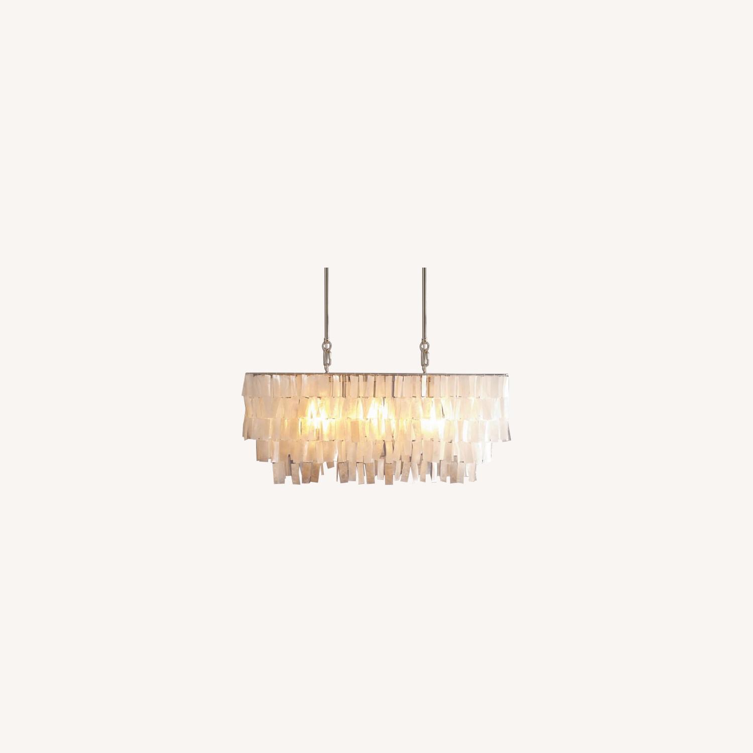 West Elm Capiz Rectangle Chandelier - image-0