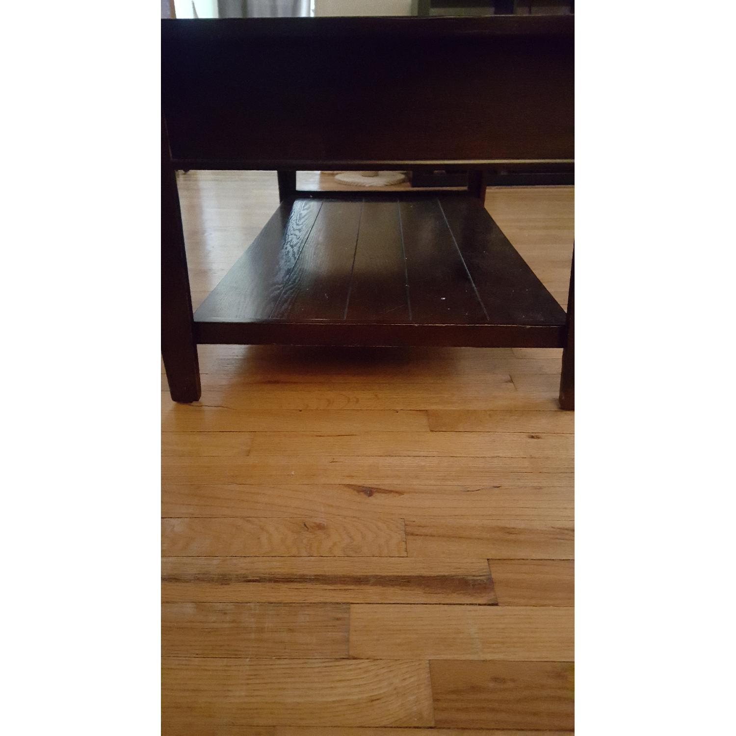 Pottery Barn Dark Brown Coffee Table - image-1