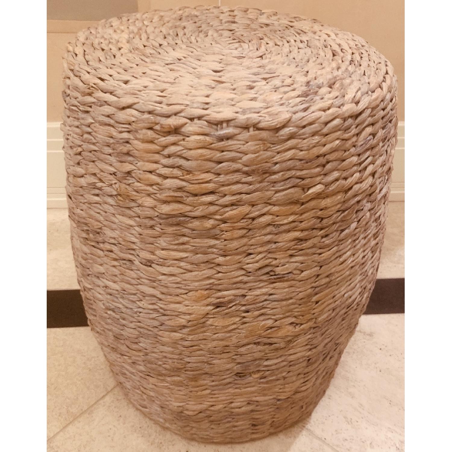 Lillian August Violet Rattan Drum Table - image-1