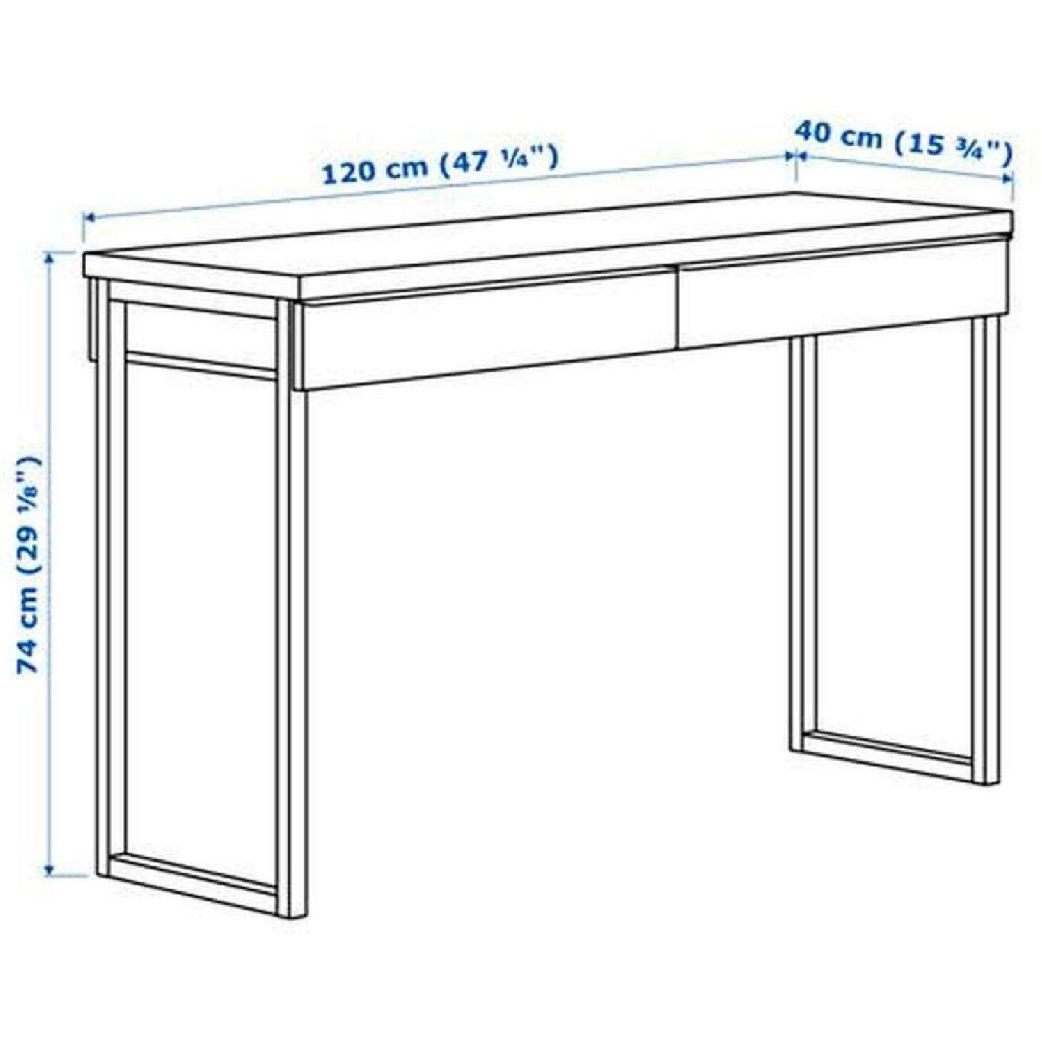 Ikea Besta Burs High Gloss White Desk - AptDeco