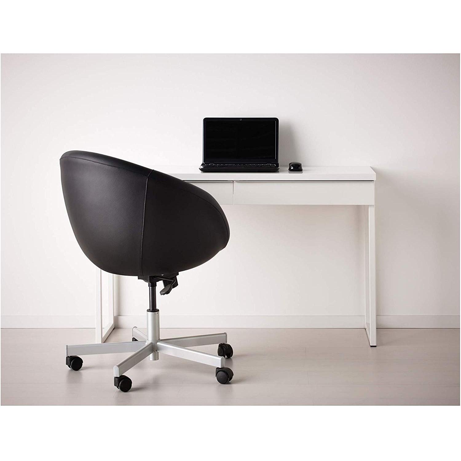 Ikea Besta Burs High Gloss White Desk - AptDeco