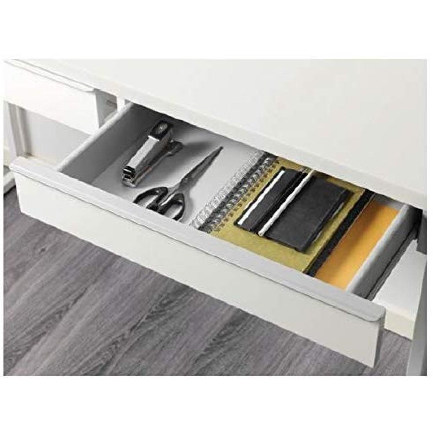 Ikea Besta Burs High Gloss White Desk - image-4