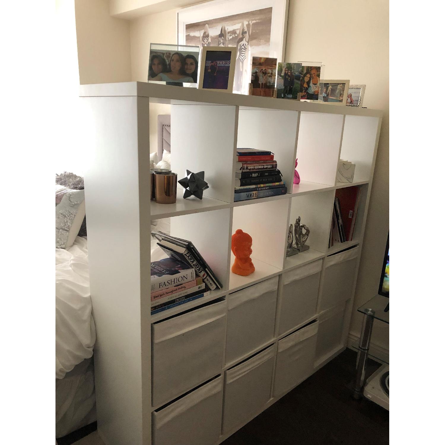 Ikea Kallax Shelf Unit w/ 8 Inserts - image-1