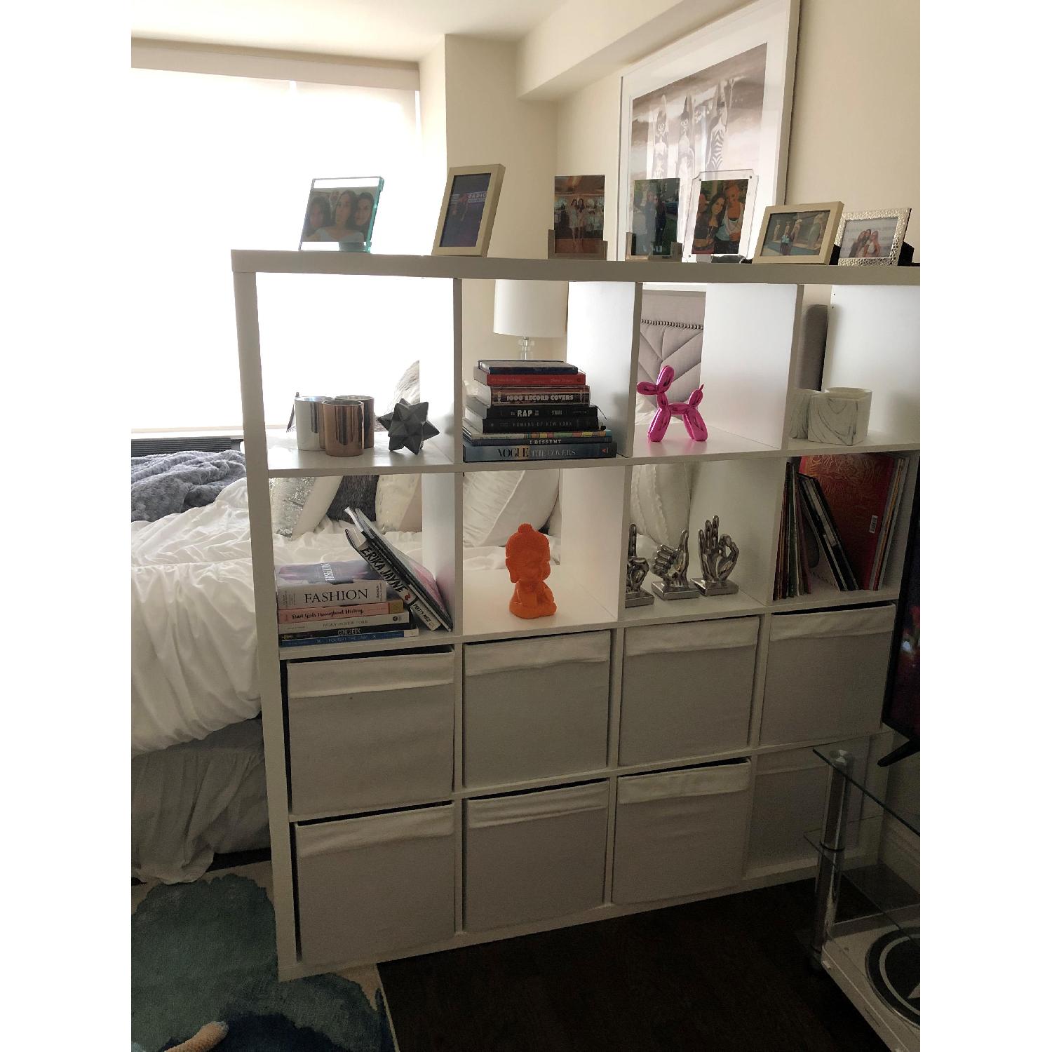 Ikea Kallax Shelf Unit w/ 8 Inserts - image-2