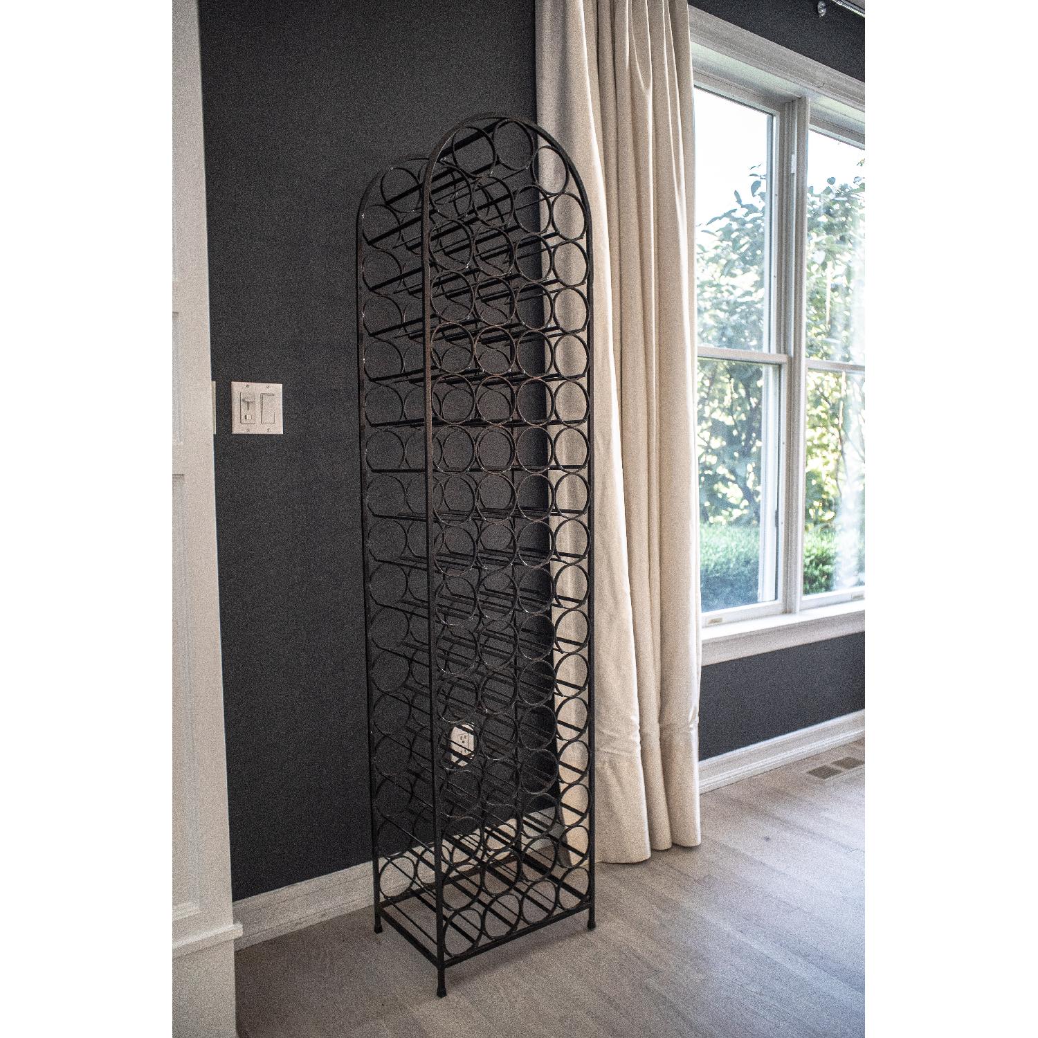 Vintage Arthur Umanoff Wrought Iron Wine Rack - image-1