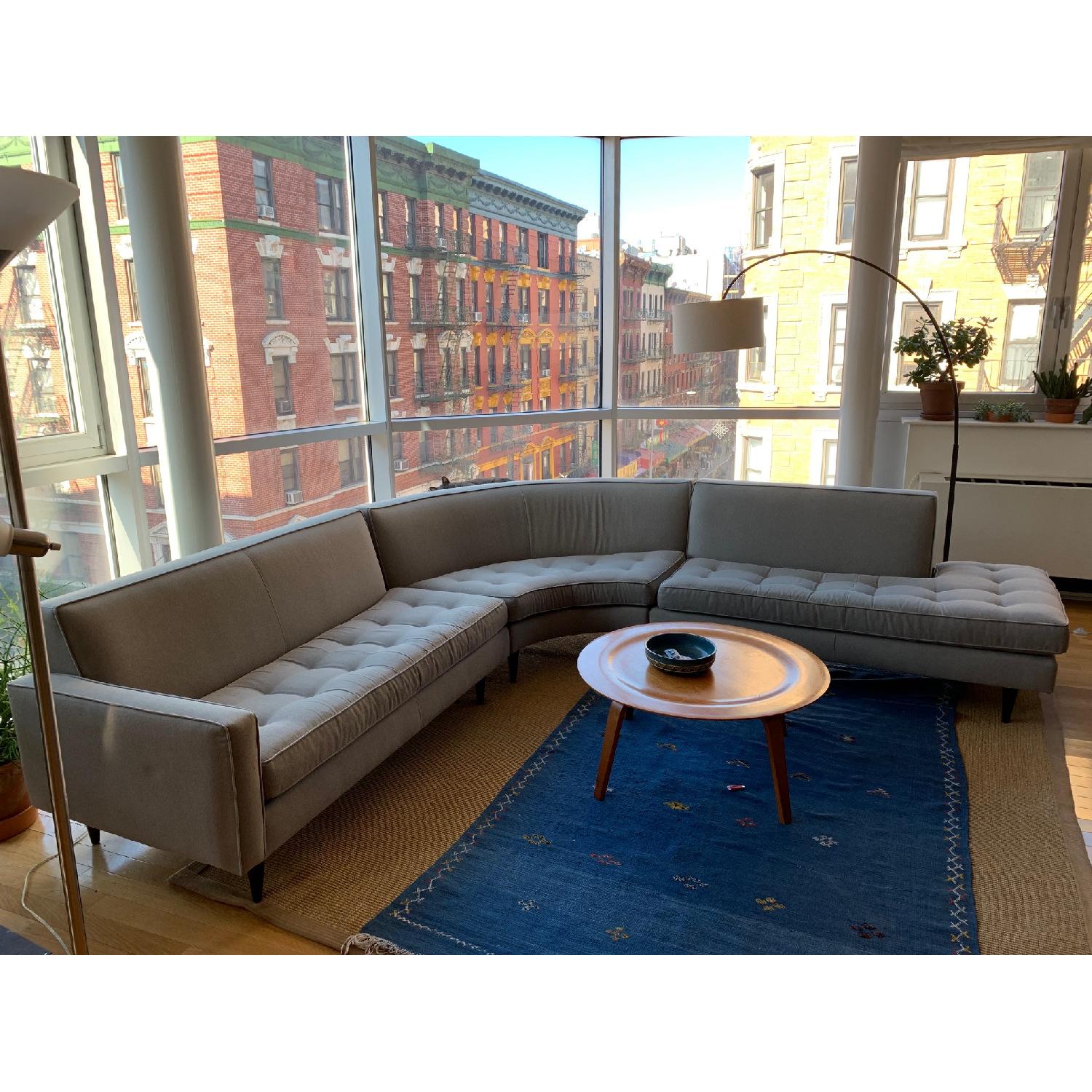 Room & Board Reese 3 Piece Curved Sectional Sofa AptDeco