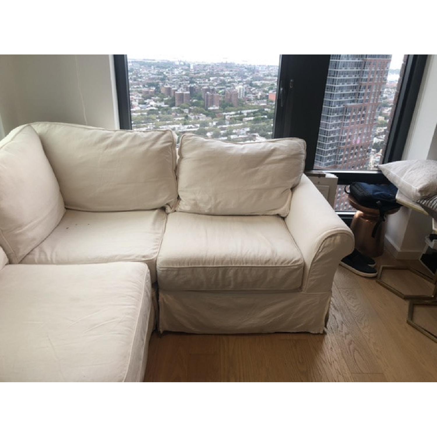 Pottery Barn PB Basic Left Arm 3 Piece Sectional Sofa - image-3