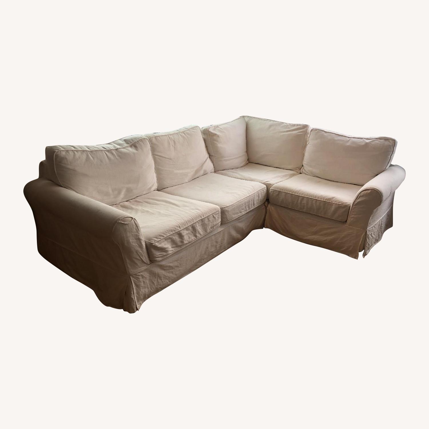 Pottery Barn PB Basic Left Arm 3 Piece Sectional Sofa - image-7