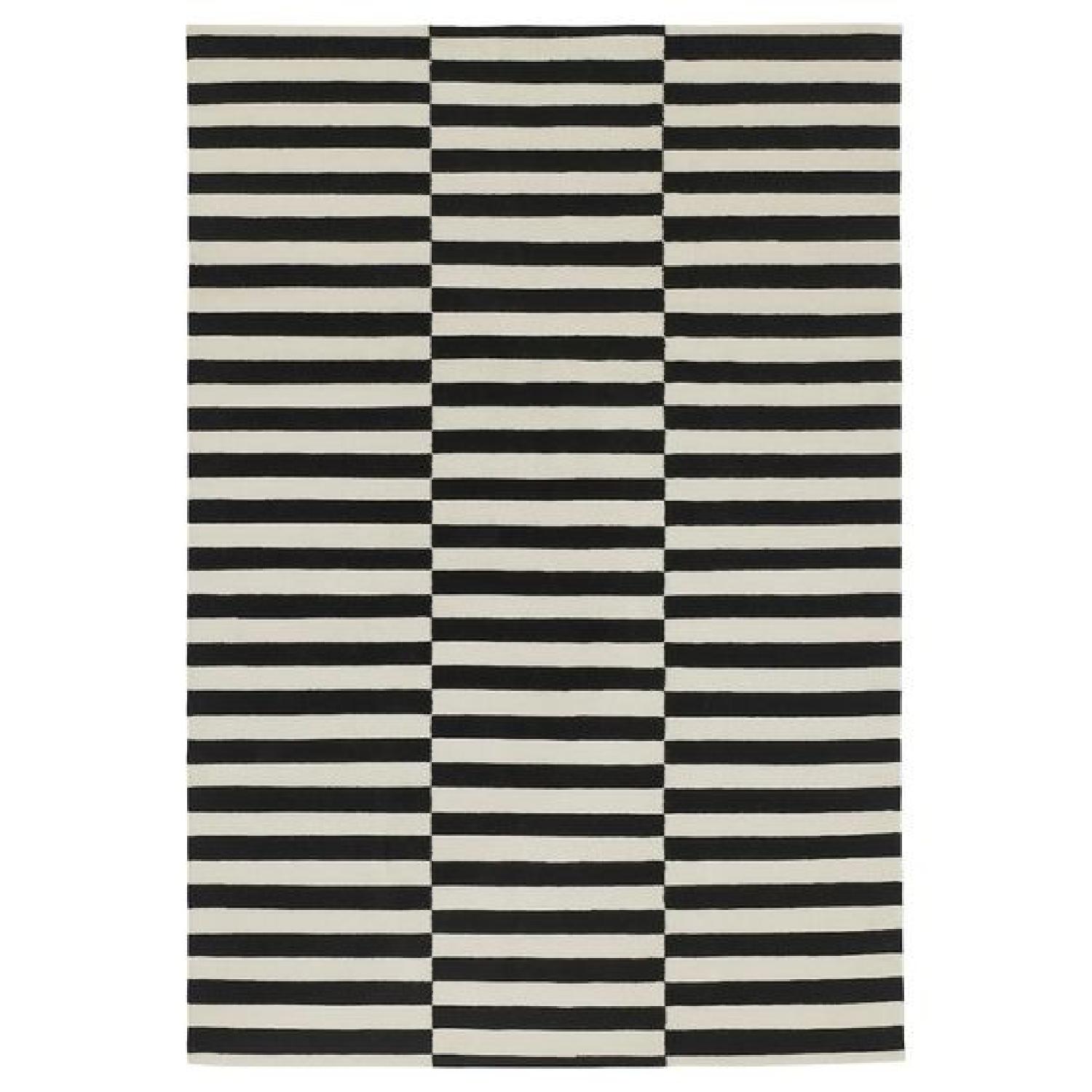 Ikea Stockholm Black & White Area Rug & Pad - image-0
