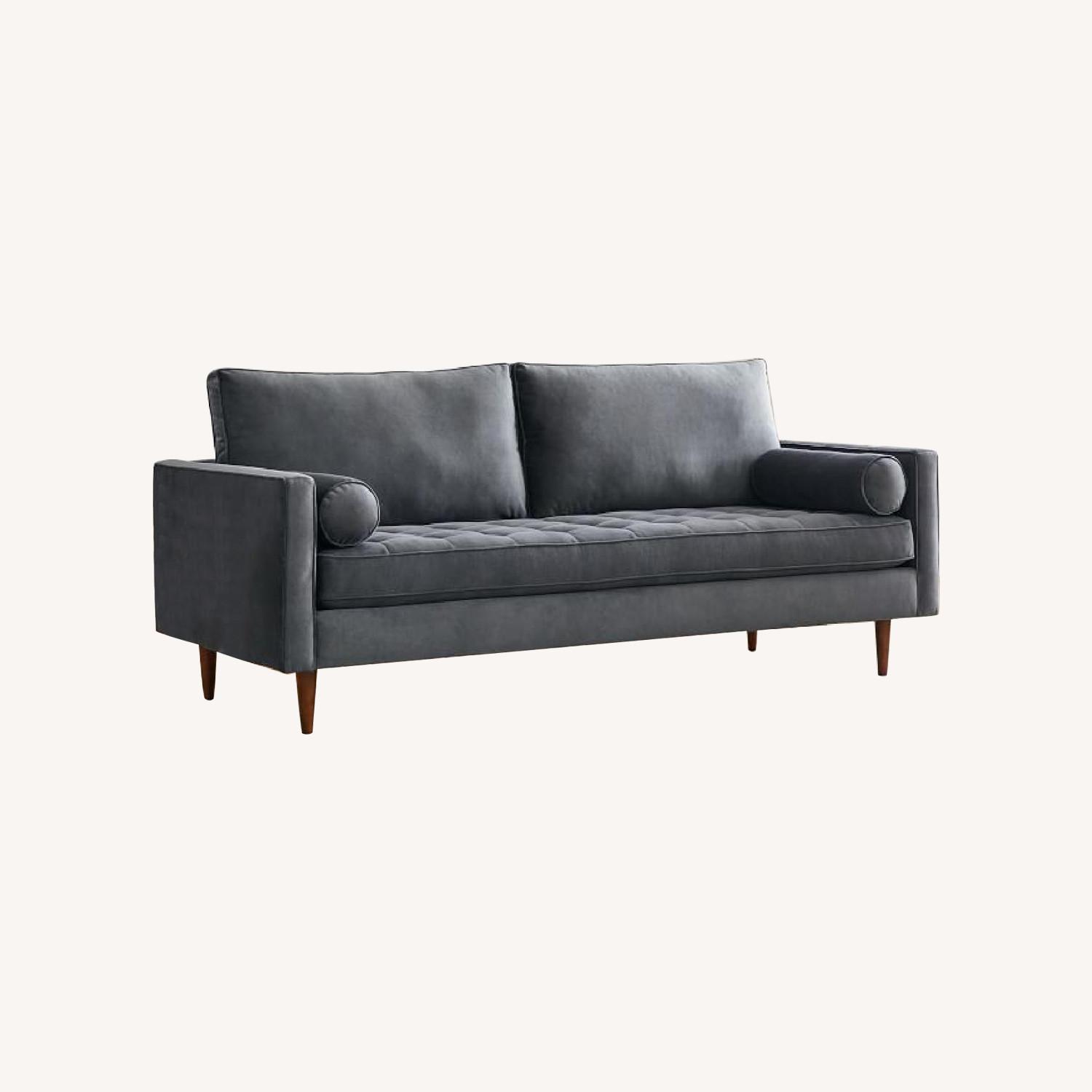 West Elm Monroe MidCentury Tufted Seat Sofa AptDeco